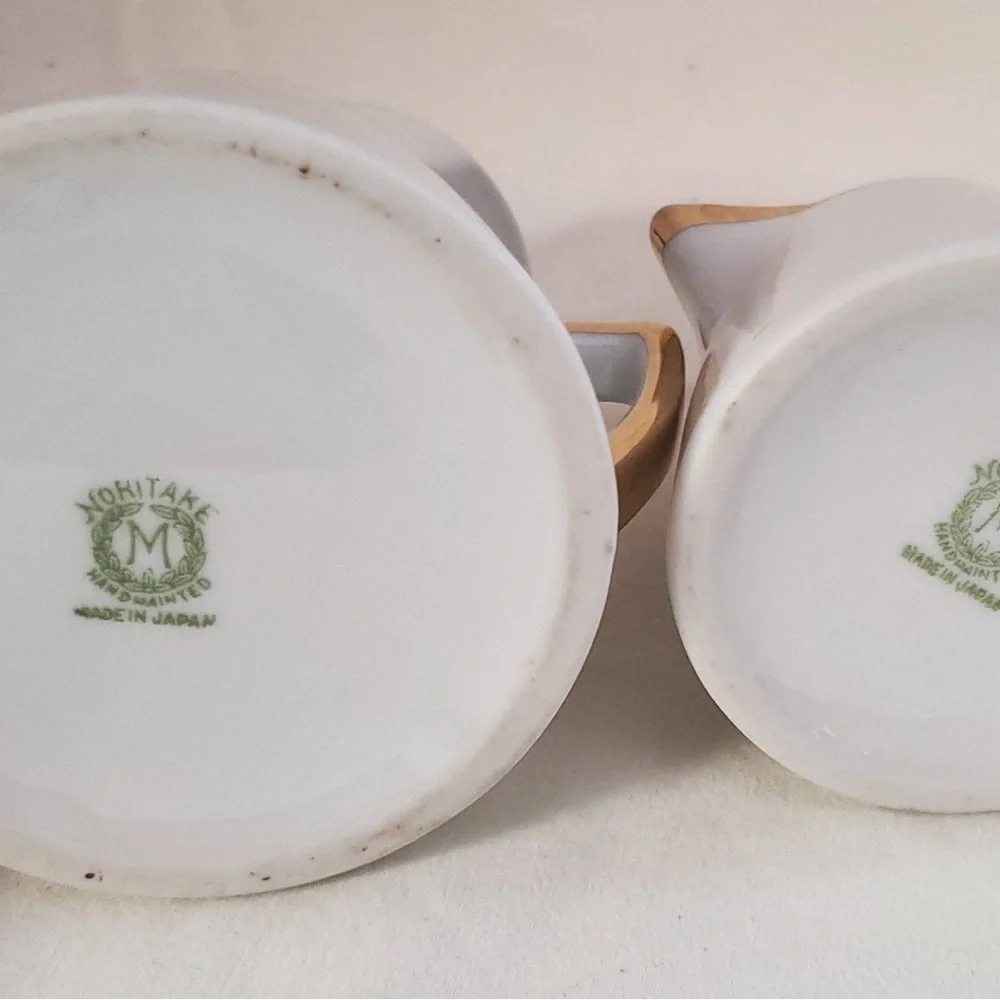 Vintage Noritake Goldena Children's Tea Set. There is a set for 6 counting lids